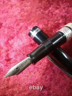 STYLO plume de matelot des années 1950, ancien, vintage, noir, plume F