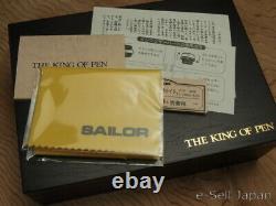 Sailor King Of Pen (kop) Bk Ebonite Moyenne Plume 21k & Boîte En Bois 11-7002-420