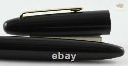 Sailor King Of Pens Ebonite Noir Avec Or Plaqué Trim Fountain Pen Gorgeous