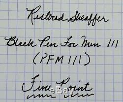 Sheaffer Restauré Excellent Noir Pen Pour Les Hommes III (pfm Iii) Pen & Bille