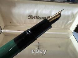 Stylo À Plume Pelikan Pen Plongeur (m) Avec Boîte, Vert Noir Vintage