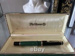 Stylo À Plume Pelikan Pen Plongeur (m) Avec Boîte, Vert Noir Vintage