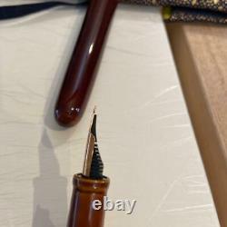 Stylo Fontaine Nakaya Nagasawa Couleur Spéciale Cigar Mode 24k Laque Urushi Avec Bo