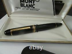 Stylo Plume Montblanc 149 14k Nib #4810 Bouteille D’encre Et Pochette De Transport