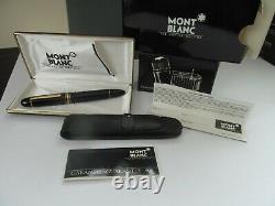 Stylo Plume Montblanc 149 14k Nib #4810 Bouteille D’encre Et Pochette De Transport