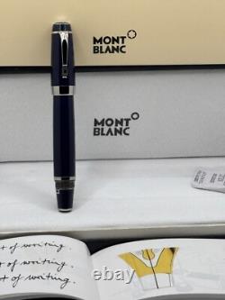 Stylo à plume Montblanc Boheme Rouge Bleu + Corps argenté, encre noire fantastique