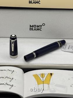 Stylo à plume Montblanc Boheme Rouge Bleu + Corps argenté, encre noire fantastique