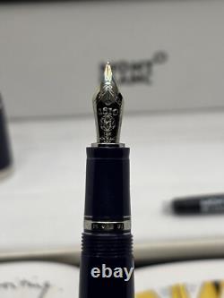Stylo à plume Montblanc Boheme Rouge Bleu + Corps argenté, encre noire fantastique