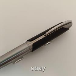 Stylo à plume en cuir noir Porsche Design P3150 avec clip en acier inoxydable