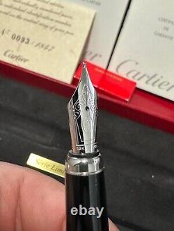 Stylo à plume en édition limitée Louis Cartier Backgammon finition platine 93/1847