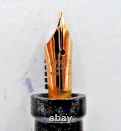 Stylo à plume vintage à levier noir des années 1930 - fonctionne - plume en bon état