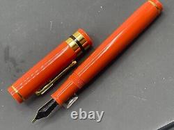 Stylo-plume Bexley USA Prototype Deco Band XL #6 1.1mm Oblique Duofold Orange