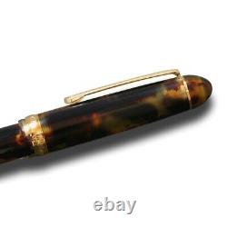 Stylo-plume CELLULOID Platinum #3776 TORTOISESHELL avec large plume PTB-35000S#62-4