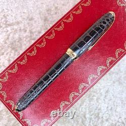 Stylo plume Cartier Limited Louis Dandy Edition motif croco avec étui