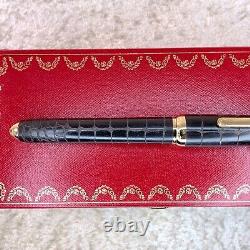 Stylo plume Cartier Limited Louis Dandy Edition motif croco avec étui