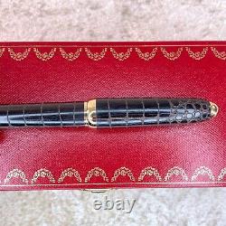 Stylo plume Cartier Limited Louis Dandy Edition motif croco avec étui