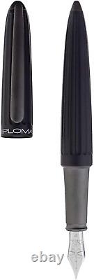 Stylo plume D40301028 Aero avec plume large en acier noir