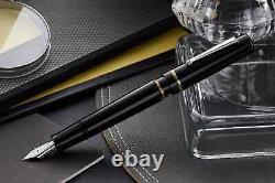 Stylo-plume Delta Spaccanapoli, D'Angio Noir avec plume Stub. NOUVEAU Fabriqué en Italie