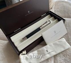 Stylo plume Graf von Faber-Castell Classic Bois d'ébène Finition argent M 18kt Or