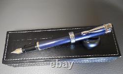 Stylo plume Harley Davidson bleu / chrome neuf dans sa boîte Lot K39