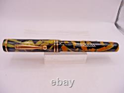 Stylo plume Jos. Lipic noir et perle à capuchon plat - plume moyenne l4k - en fonctionnement