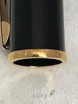 Stylo plume Louis Cartier Diabolo Noir & Or, plume en or 18K taille M - Comme neuf