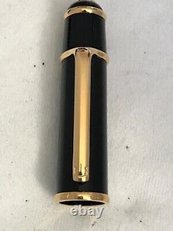 Stylo plume Louis Cartier Diabolo Noir & Or, plume en or 18K taille M - Comme neuf