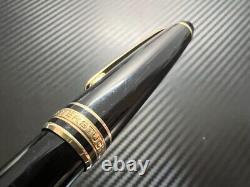 Stylo plume MONTBLANC Meisterstuck 144 noir, plume M en or 14K