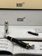 Stylo Plume Montblanc Boheme Rouge Noir Et Argent, Corps Noir, Encre Noire