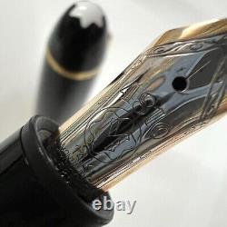 Stylo-plume Montblanc Meisterstück 146 Nib 14K B Étoile Blanche Noir