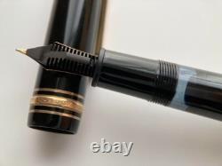 Stylo plume Montblanc Meisterstuck No. 146 14c 585 noir en très bon état utilisé Japon