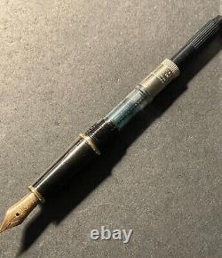 Stylo plume Montblanc Meisterstuck Noir Or 14 carats