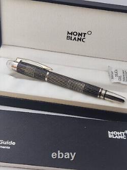 Stylo plume Montblanc Starwalker de luxe avec corps à carreaux noir et encre noire utilisée