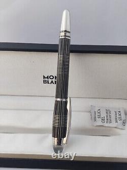 Stylo plume Montblanc Starwalker de luxe avec corps à carreaux noir et encre noire utilisée