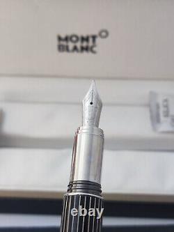 Stylo plume Montblanc Starwalker de luxe avec corps à carreaux noir et encre noire utilisée