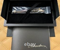 Stylo-plume Montegrappa Alexander Hamilton Noir en Or 18K M NIB Édition Limitée de 177