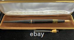 Stylo-plume Omas Extra Pen Porte-plume en or noir 14K et support vintage