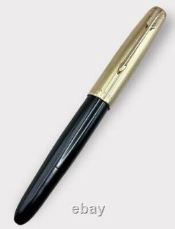 Stylo-plume PARKER 51 Vacumatic Noir avec capuchon flèche en or 14 carats