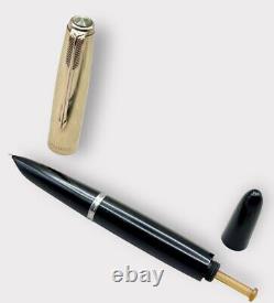 Stylo-plume PARKER 51 Vacumatic Noir avec capuchon flèche en or 14 carats