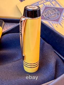 Stylo-plume PARKER Duofold Jaune Mandarine 1995 Limité #8251 18K dans boîte