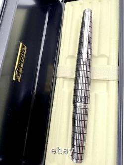 Stylo plume PILOT Elite Grille en acier noir Nib-F 18K-750 VINTAGE H1277 modèle 1977
