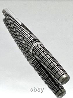 Stylo plume PILOT Elite Grille en acier noir Nib-F 18K-750 VINTAGE H1277 modèle 1977