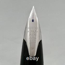 Stylo plume PILOT Elite Grille en acier noir Nib-F 18K-750 VINTAGE H1277 modèle 1977