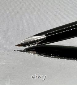 Stylo plume PILOT Elite Grille en acier noir Nib-F 18K-750 VINTAGE H1277 modèle 1977