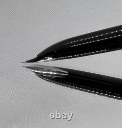 Stylo plume PILOT Elite Grille en acier noir Nib-F 18K-750 VINTAGE H1277 modèle 1977