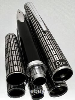 Stylo plume PILOT Elite Grille en acier noir Nib-F 18K-750 VINTAGE H1277 modèle 1977