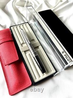 Stylo-plume PILOT Elite à carreaux noirs plume F 14k-585 Vintage fabriqué en 1981