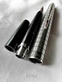 Stylo-plume PILOT Elite à carreaux noirs plume F 14k-585 Vintage fabriqué en 1981