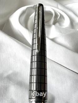 Stylo-plume PILOT Elite à carreaux noirs plume F 14k-585 Vintage fabriqué en 1981