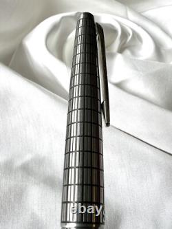 Stylo-plume PILOT Elite à carreaux noirs plume F 14k-585 Vintage fabriqué en 1981